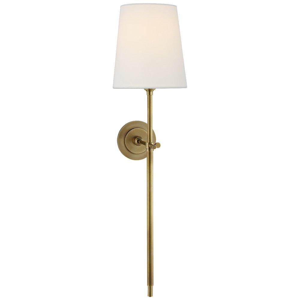 Visual Comfort & Co. Signature Hand-Rubbed Antique Brass 1-Light 60W 26-3/4 in. Wall Sconce 