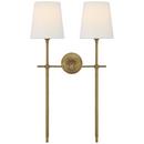 80W 2-Light 26 in. Wall Sconce in Hand-Rubbed Antique Brass