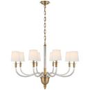 40W 8-Light 1-Tier Chandelier in Hand-Rubbed Antique Brass