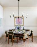 Visual Comfort & Co. Signature Antique Gold 18-1/4 x 58 in. 40W 1-Tier 6-Light Transitional Chandelier 