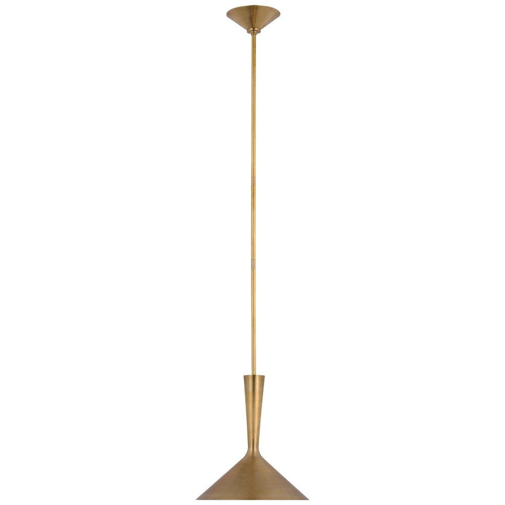 Visual Comfort & Co. Signature Hand-Rubbed Antique Brass 15W 1-Light Medium E-26 LED Pendant 