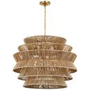 Visual Comfort & Co. Signature Antique Burnished Brass 34 x 42 in. 15W 4-Light LED Modern Chandelier 