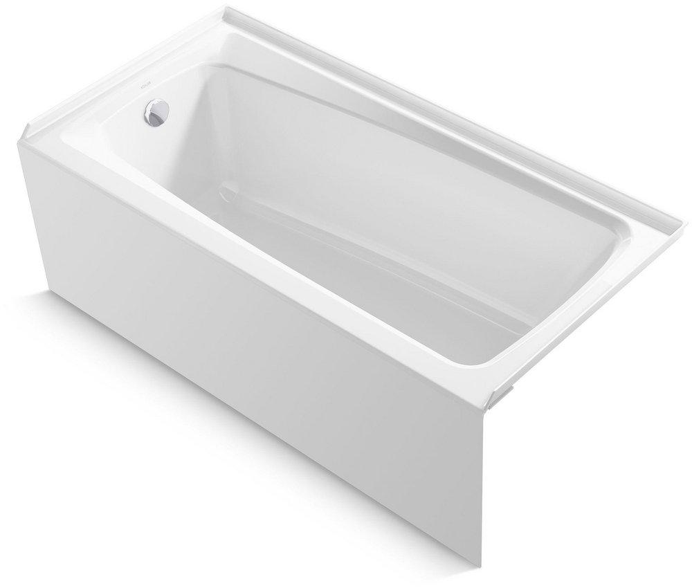 KOHLER White 60 x 30 in. Soaker Alcove Bathtub in White 