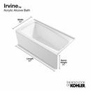 KOHLER White 60 x 30 in. Soaker Alcove Bathtub in White 