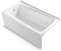 60 in. x 32 in. Soaker Alcove Bathtub with Left Drain in White