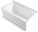 60 in. x 30 in. Soaker Alcove Bathtub with Right Drain in White 