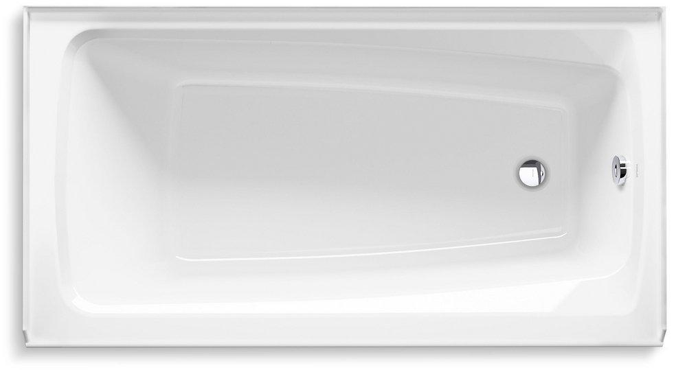 60 in. x 30 in. Soaker Alcove Bathtub with Right Drain in White 