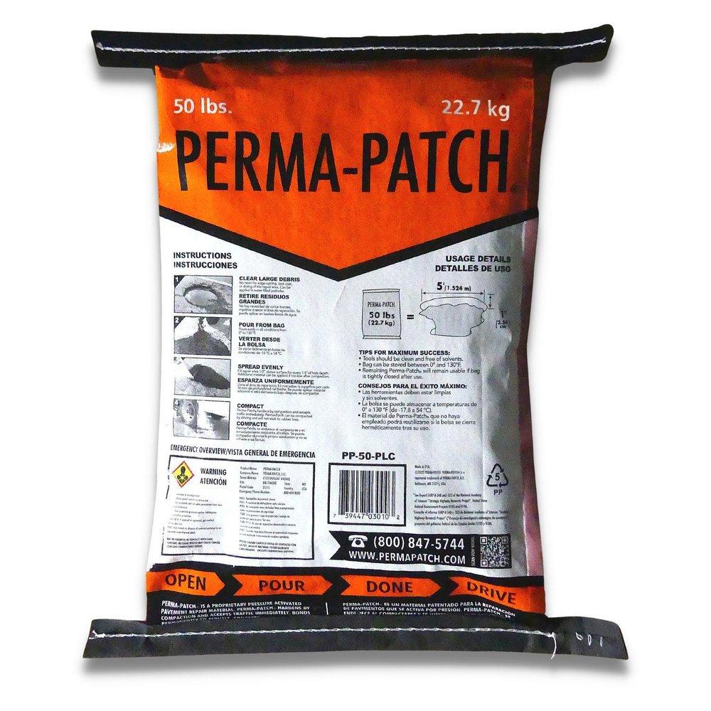 PERMA-PATCH ALL SEASON ASPHALT REPAIR MATERIAL 50 LB POLY WOVEN BAG 