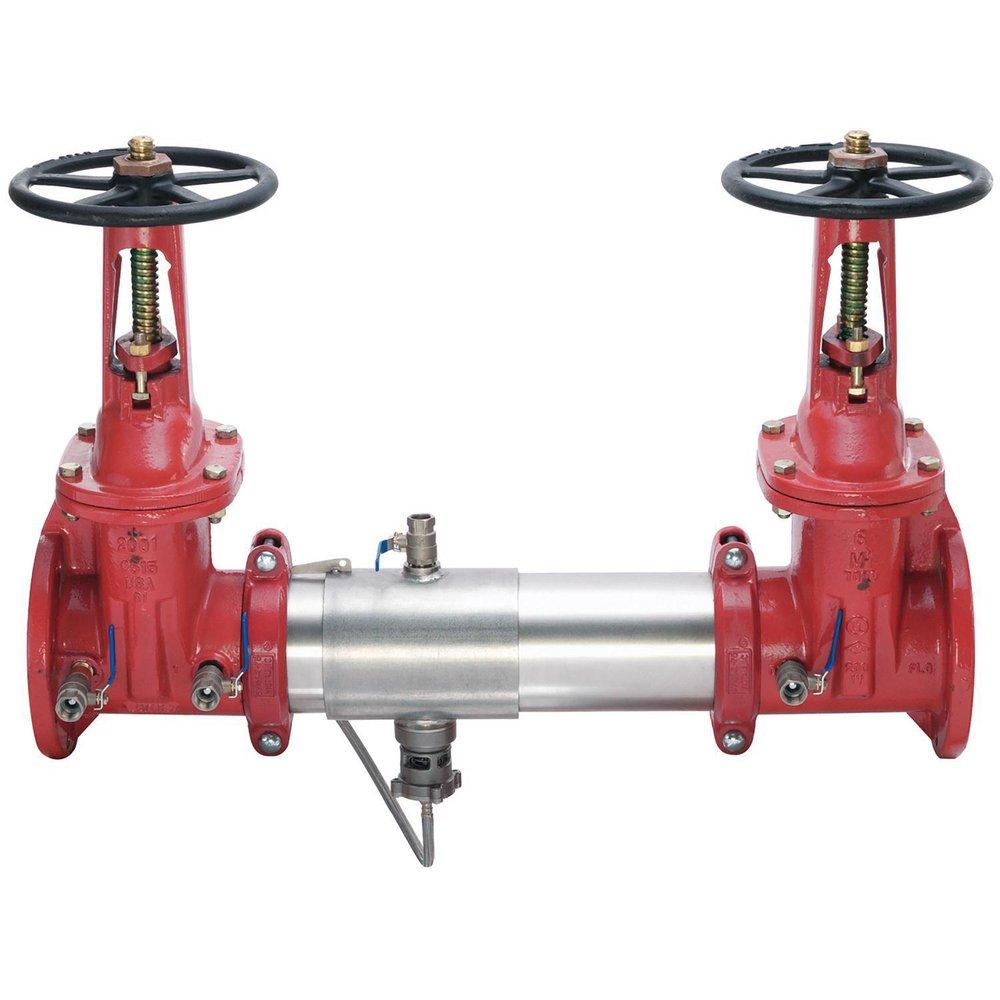 4 IN SS REDUCED PRESSURE ZONE ASSEMBLY BACKFLOW PREVENTER DOMESTIC OSY SHUTOFF VALVES BACKFLOW FLOOD SENSOR 
