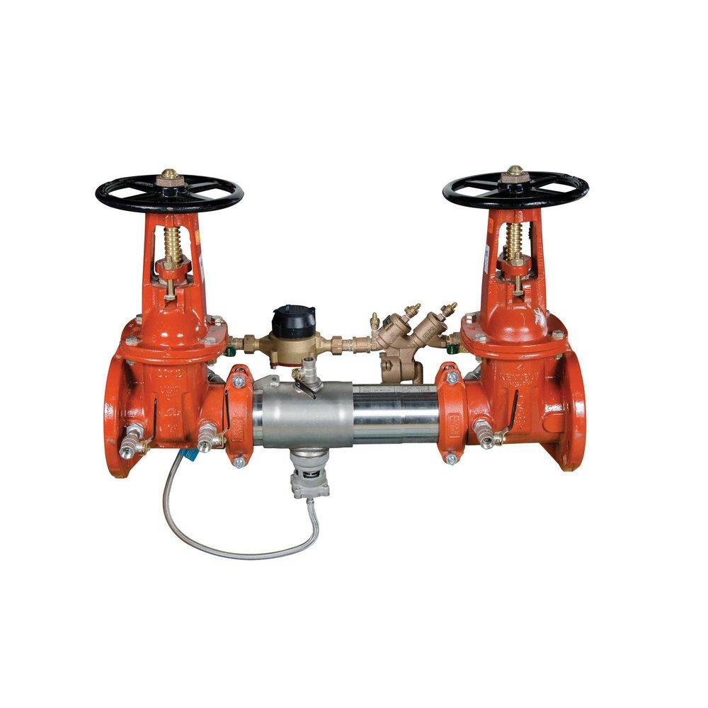 2 1/2 IN LEAD FREE REDUCED PRESSURE DETECTOR BACKFLOW PREVENTER ASSEMBLY OSY SHUTOFF VALVES GALLONS/MINUTE METER BACKFLOW FLOOD SENSOR 
