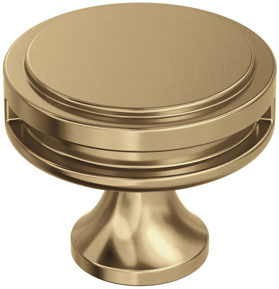 OBERON 1-3/8 IN 35MM DIAMETER CHAMPAGNE BRONZE CABINET KNOB 