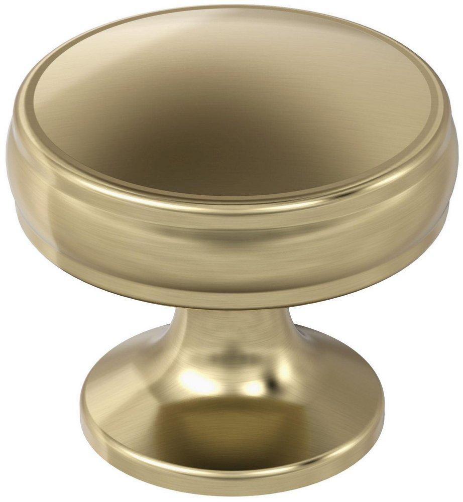 RENOWN 1-1/4 IN 32MM DIAMETER GOLDEN CHAMPAGNE CABINET KNOB 