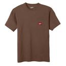 HEAVY DUTY POCKET T SS BROWN L 