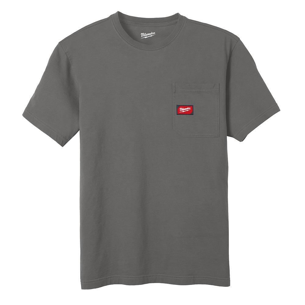 HEAVY DUTY POCKET T SS GRAY XL 