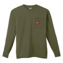 HEAVY DUTY POCKET T LS GREEN XL 