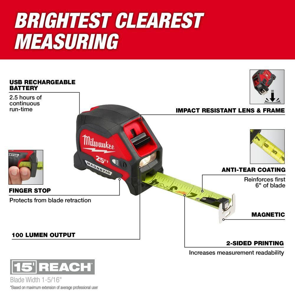 Milwaukee® Red Measuring Tape 