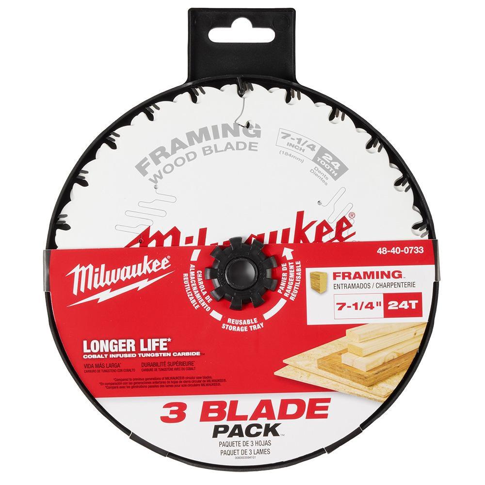 7-1/4 24T FRAMING CIRCULAR SAW BLADE 3PK 