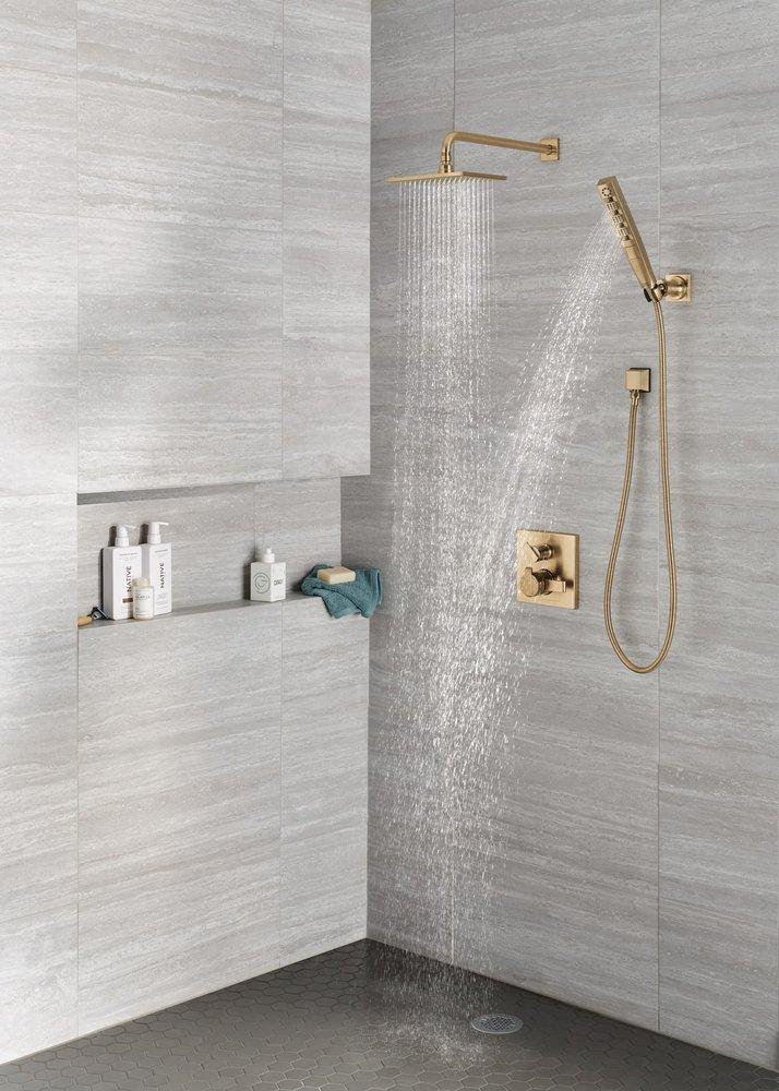 CCY 1.75 GPM 4F H/SHWR SYS W/ 82 HOSE LUMICOAT CHAMPAGNE BRONZE WALL MOUNT *H2OKINETIC 