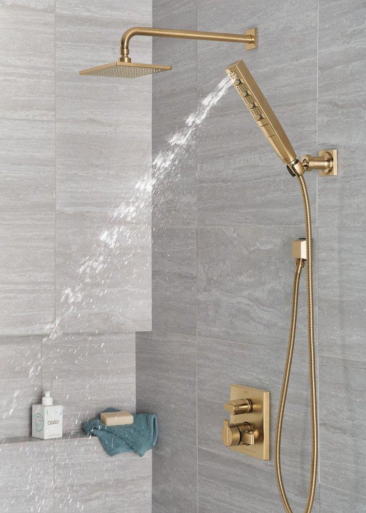 CCY 1.75 GPM 4F H/SHWR SYS W/ 82 HOSE LUMICOAT CHAMPAGNE BRONZE WALL MOUNT *H2OKINETIC 