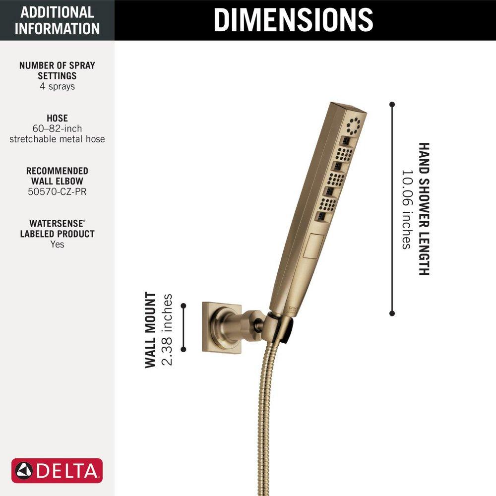 Delta Faucet Lumicoat Champagne Bronze Multi Function Hand Shower 
