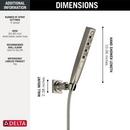 Delta Faucet Lumicoat&reg; Stainless Multi Function Hand Shower 