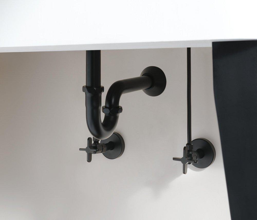 20 in. Metal Supply Line for Straight or Angle Supply Stops in Matte Black 