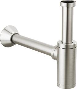 Bottle Trap with Flange in Brushed Nickel