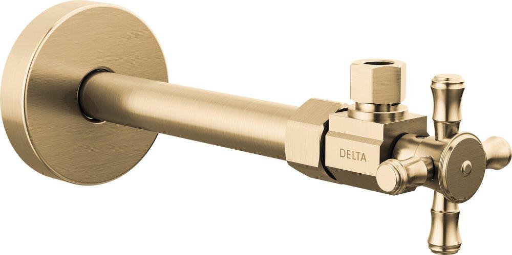 Delta Faucet Champagne Bronze 1/2 in. Compression Cross Angle Supply Stop Valve 