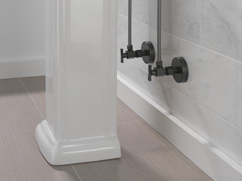 Delta Faucet Matte Black 3/8 in. Compression Dial Angle Supply Stop Valve 