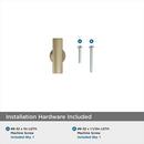 EVERETT 1-3/4 44 MM LENGTH GOLDEN CHAMPAGNE CABINET KNOB 