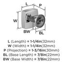 EVERETT 1-1/4 32 MM LENGTH POLISHED CHROME CABINET KNOB 