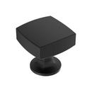 1-1/4 in. Square Cabinet Knob in Matte Black