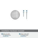 EVERETT 1-5/16 34 MM DIAMETER POLISHED CHROME CABINET KNOB 