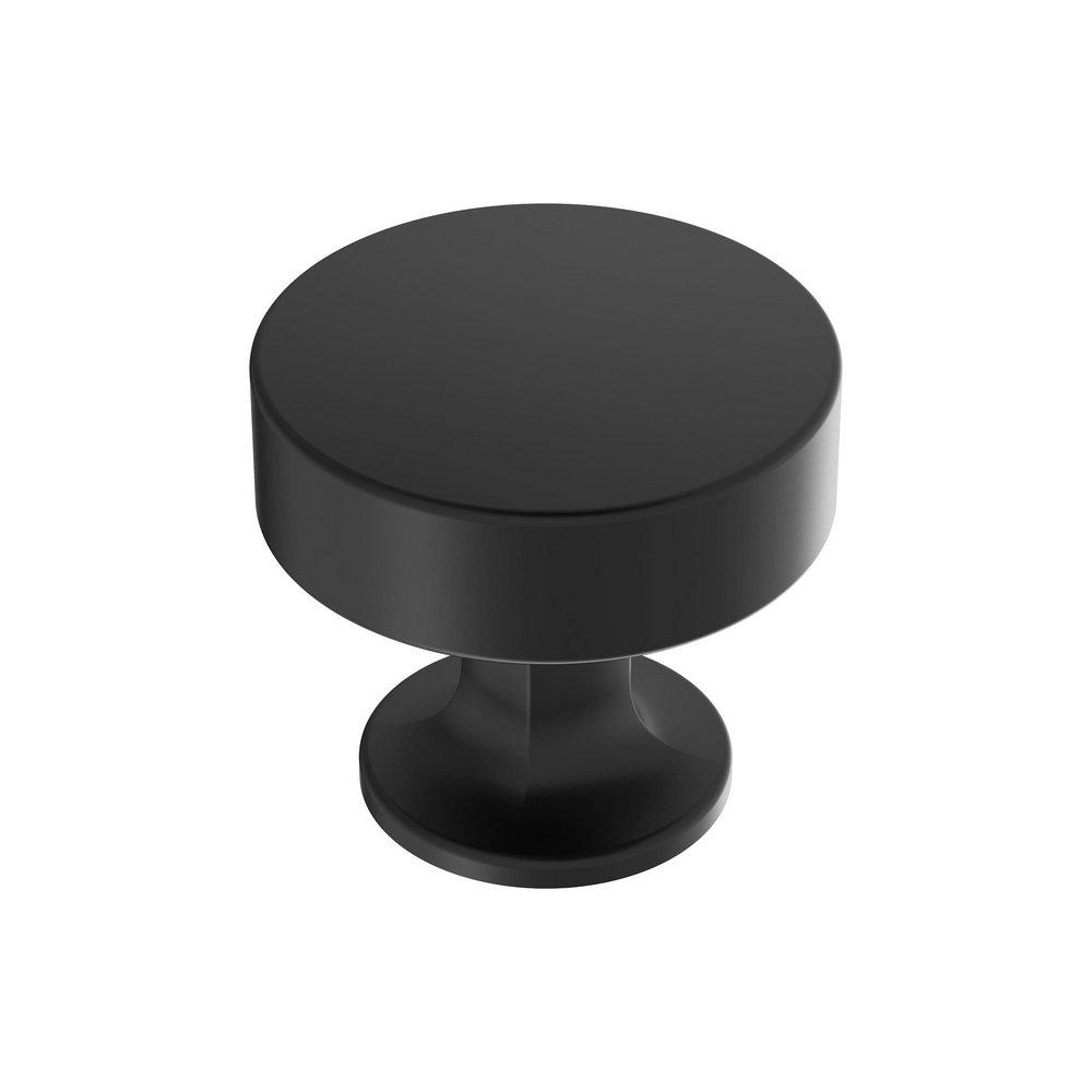 EVERETT 1-5/16 34 MM DIAMETER MATTE BLACK CABINET KNOB 