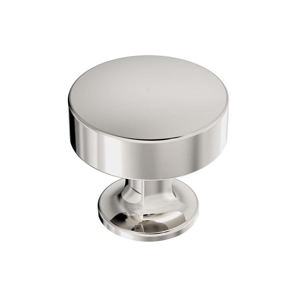 EVERETT 1-5/16 34 MM DIAMETER POLISHED NICKEL CABINET KNOB 