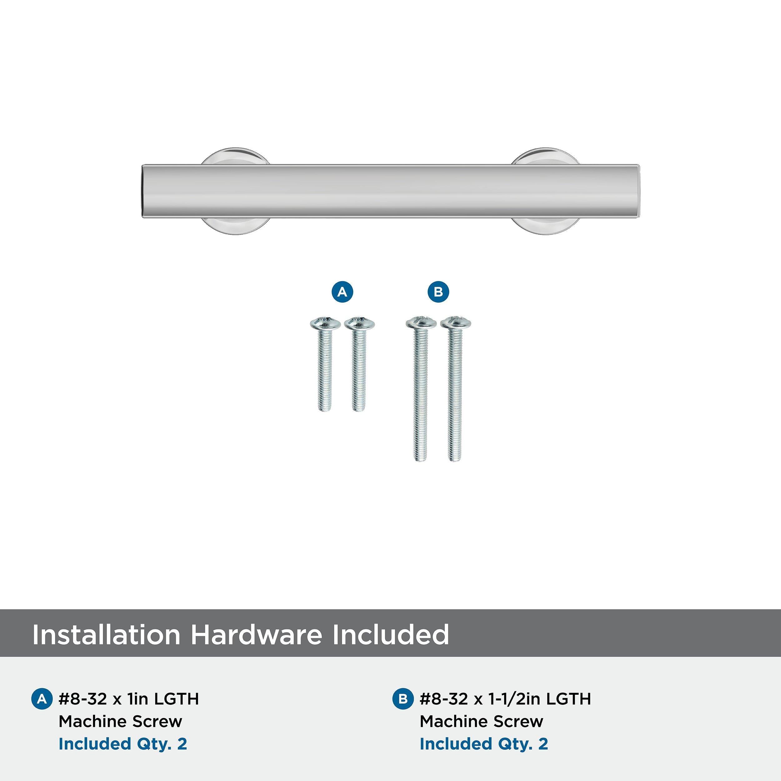 EVERETT 3 76 MM CENTER-TO-CENTER POLISHED CHROME CABINET PULL 