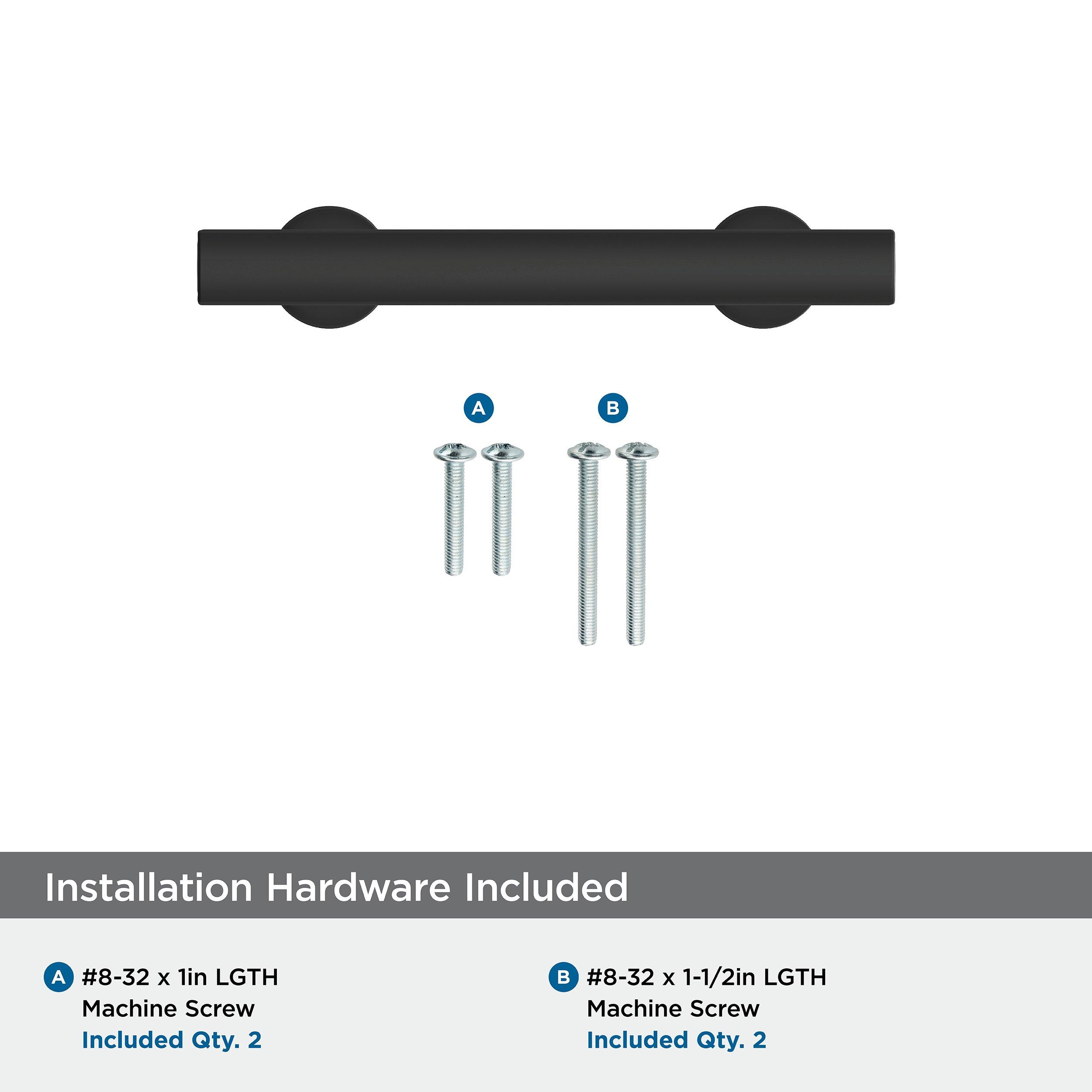 EVERETT 3 76 MM CENTER-TO-CENTER MATTE BLACK CABINET PULL 