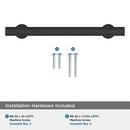 EVERETT 5-1/16 128 MM CENTER-TO-CENTER MATTE BLACK CABINET PULL 