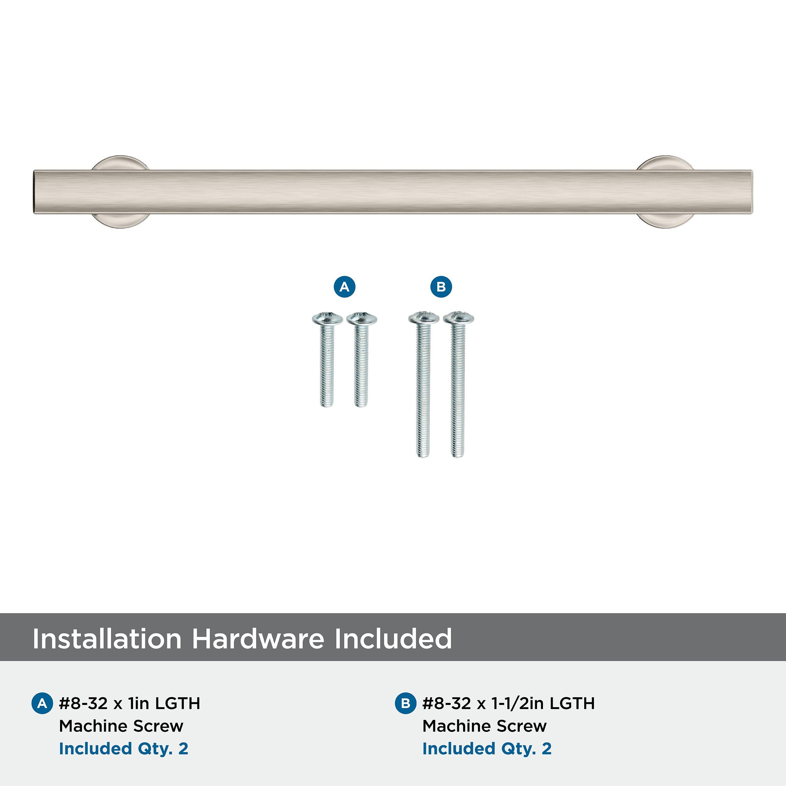 EVERETT 6-5/16 160 MM CENTER-TO-CENTER SATIN NICKEL CABINET PULL 