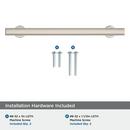 EVERETT 6-5/16 160 MM CENTER-TO-CENTER SATIN NICKEL CABINET PULL 