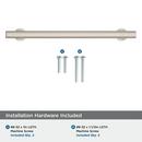 EVERETT 7-9/16 192 MM CENTER-TO-CENTER SATIN NICKEL CABINET PULL 