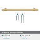 EVERETT 8-13/16 224 MM CENTER-TO-CENTER CHAMPAGNE BRONZE CABINET PULL 