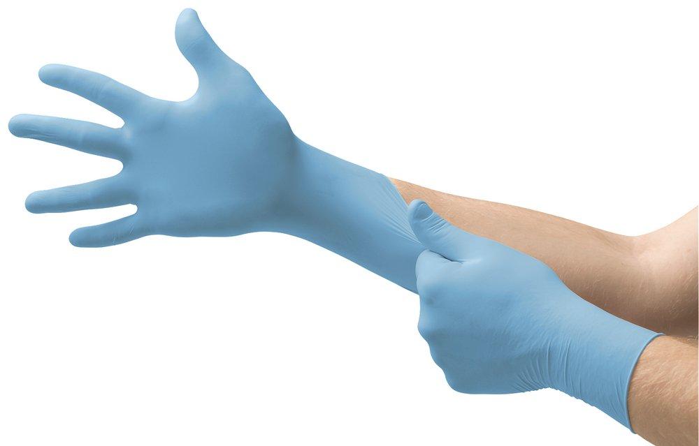 Microflex&reg; Blue 7.5 mil Nitrile Automotive, Assembly, Healthcare, Inspection, Machinery and Equipment Disposable Gloves in Blue (Box of 50) 