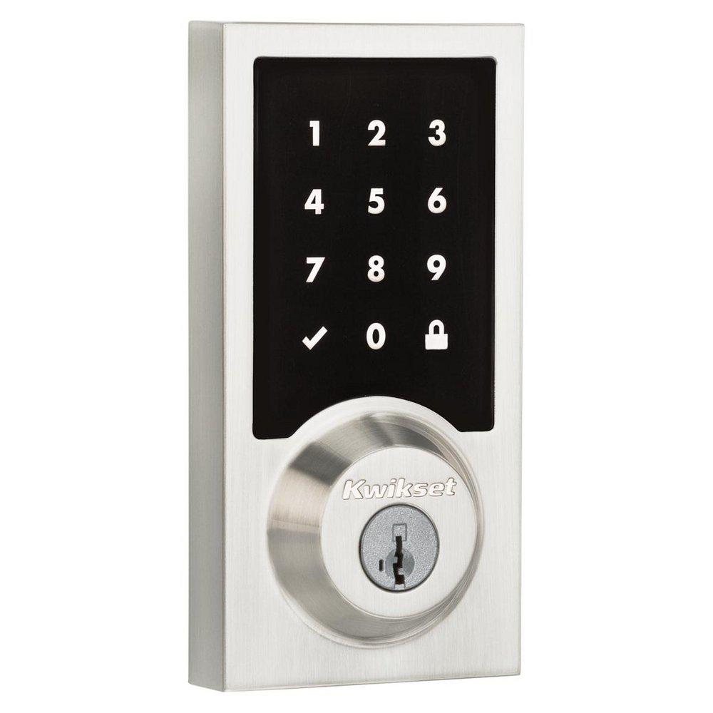 Kwikset Satin Nickel Deadbolt and Keyless Entry Lock 