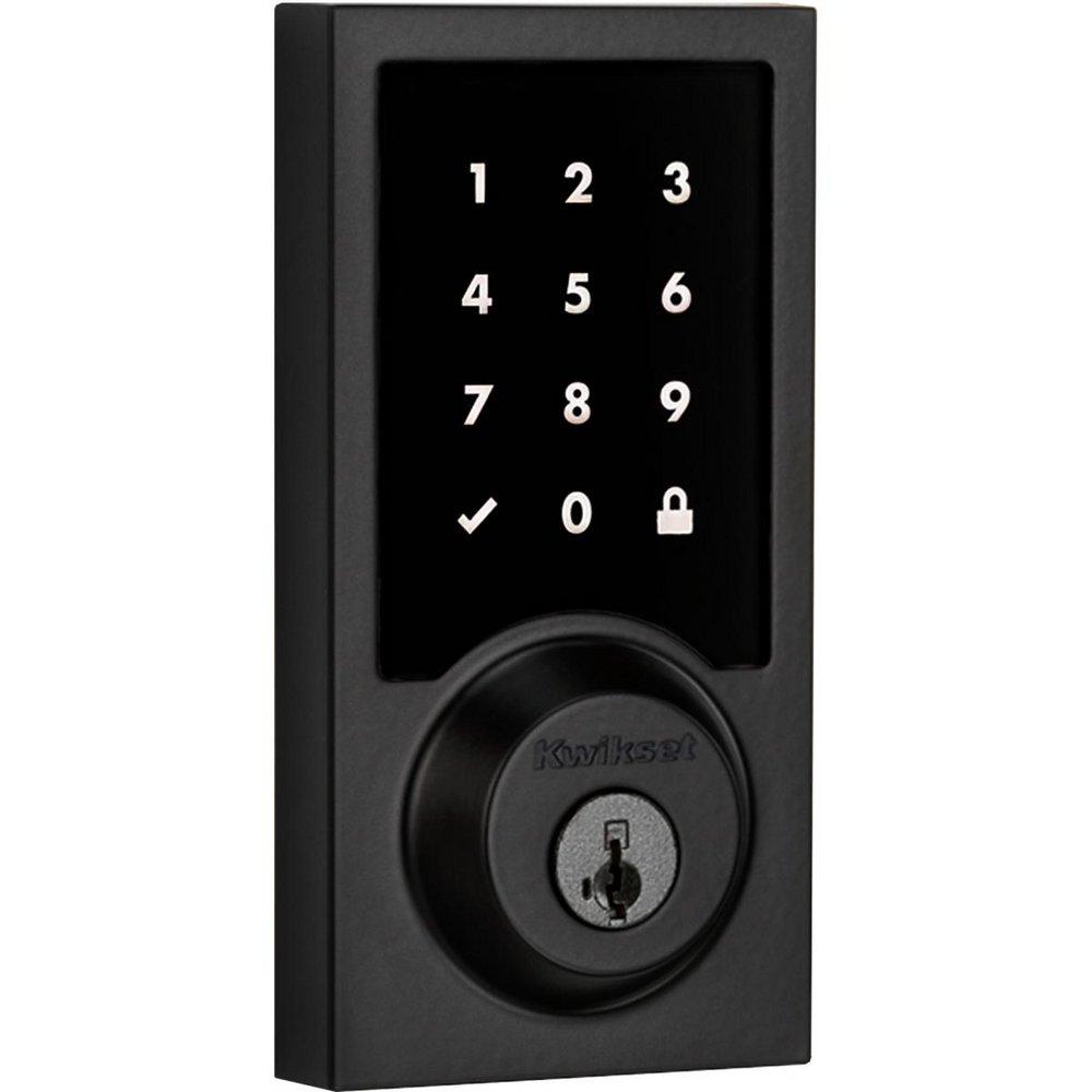 Kwikset Matte Black Deadbolt and Keyless Entry Lock 