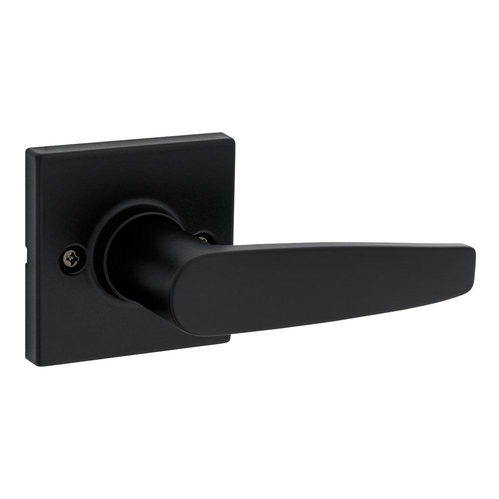WINSTON HALF DUMMY LEVER WITH SQUARE ROSE IN MATTE BLACK 