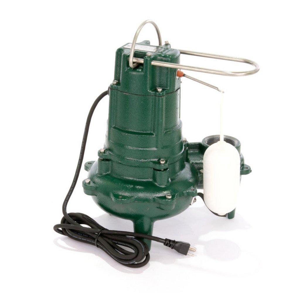 Zoeller Pump Co 2 in. 115V 9.4A 128 gpm NPT Cast Iron Sewage Pump with 10 ft. Cord 