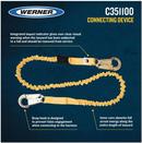 6ft SoftCoil Single Leg Lanyard with 2 Snap Hooks 