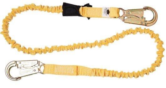 6ft SoftCoil Single Leg Lanyard with 2 Snap Hooks 