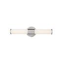 15W 2-Light 18 in. Wide LED Bath Bar in Brushed Nickel
